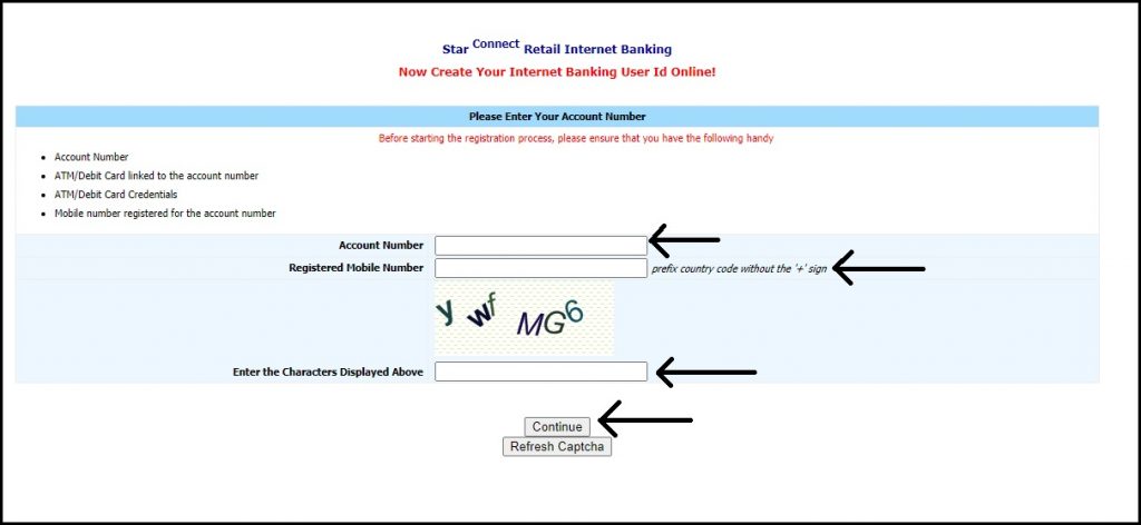 Bank of india net banking registration process