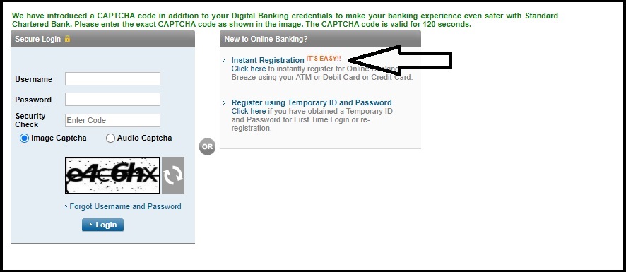 SCB Internet Banking Registration