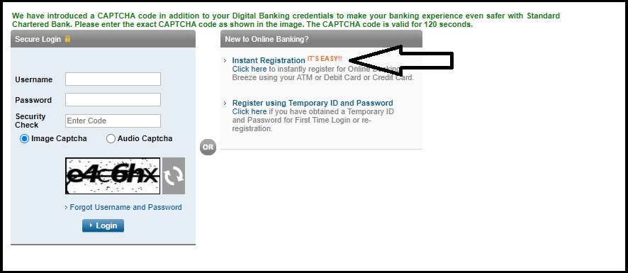 Standard chartered online banking