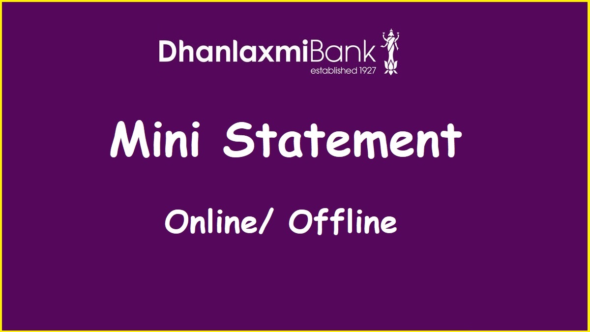dhanlaxmi bank mini statement