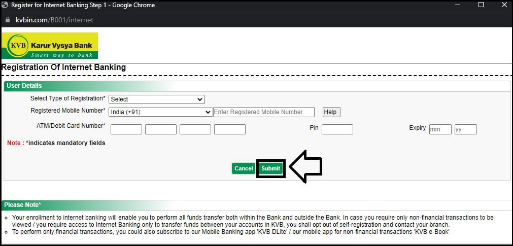 kvb internet banking login