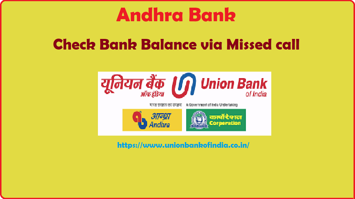 andhra bank balance enquiry number