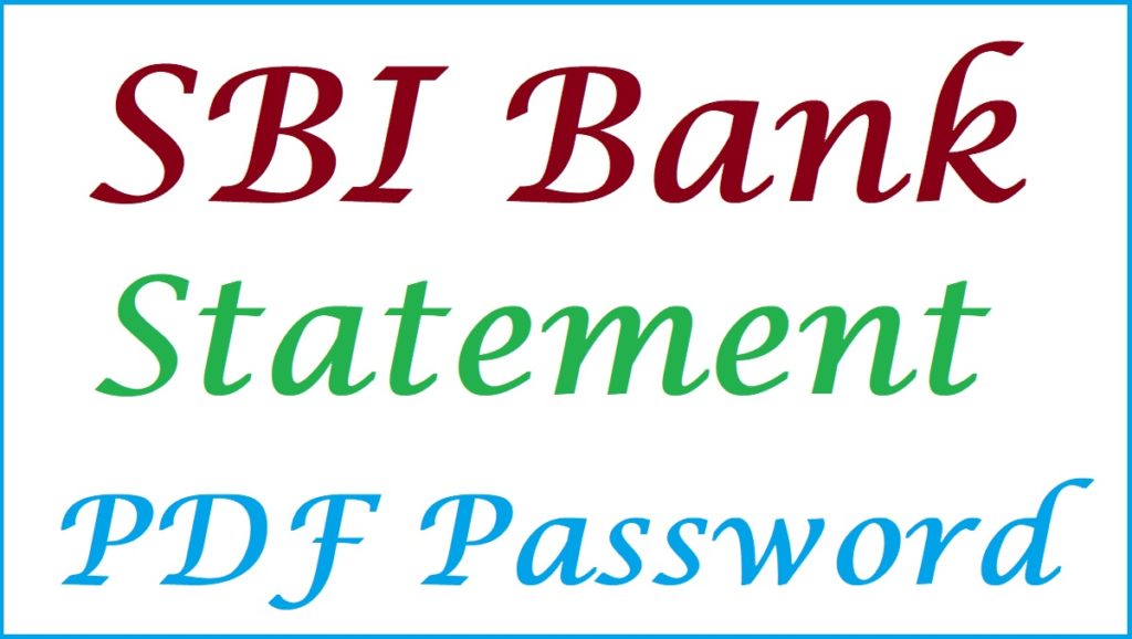 SBI Statement Password