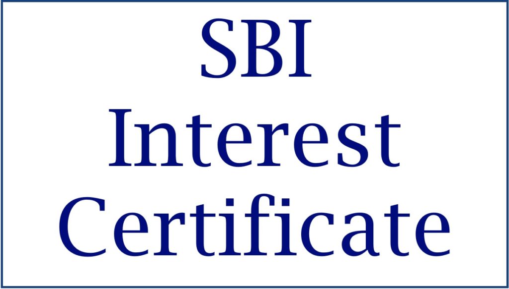 Interest Certificate SBI, SBI Home Loan Interest Certificate Download